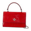 Kira Mini Top Many Billet en la cadena Tory Burch Leather Red