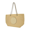Ella Chain Zip Shopper Bag Tory Burch Synthetische Beige