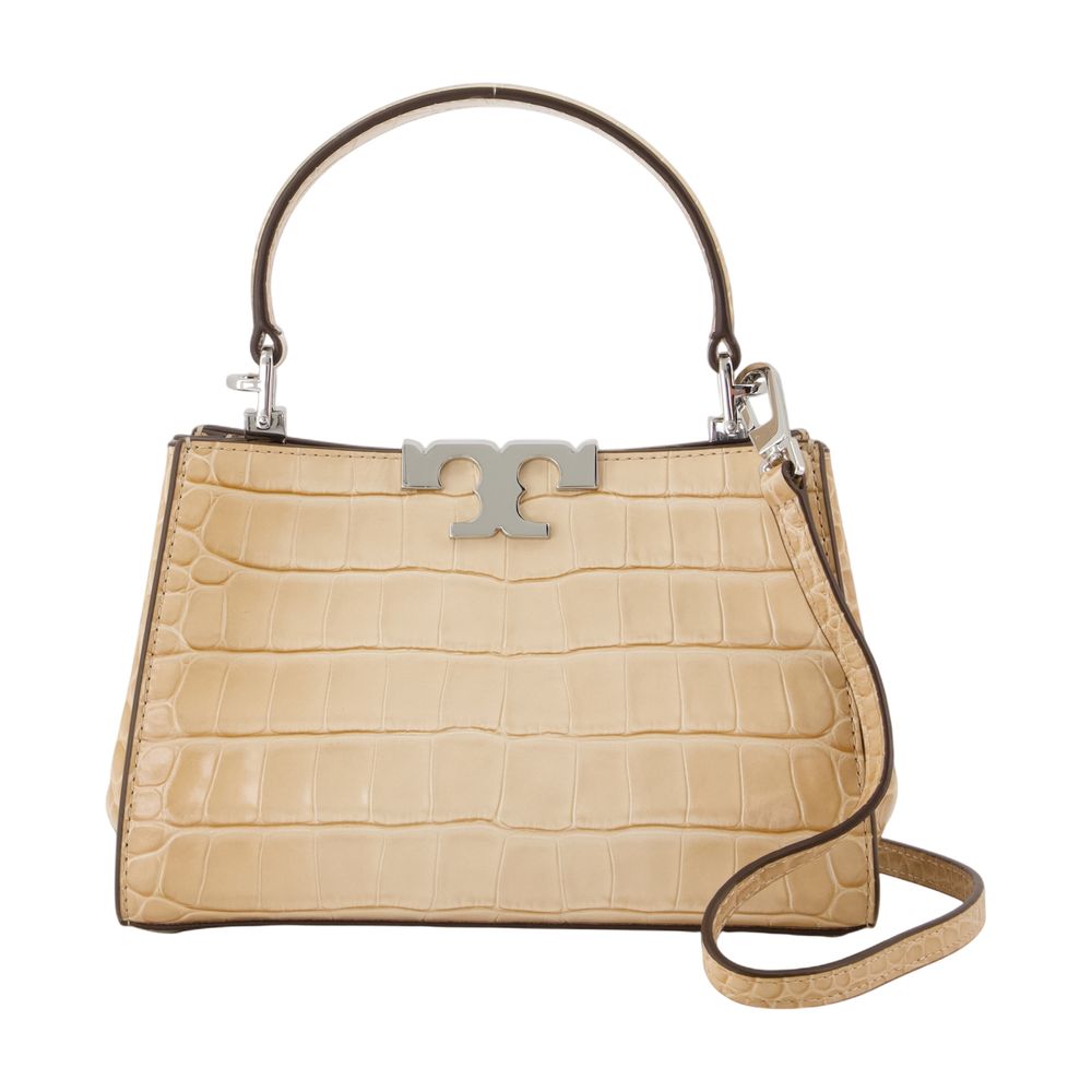 Eleanor Mini Satchel Purse Tory Burch Leather Beige