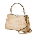 Eleanor Mini Satchel Purse Tory Burch Leather Beige