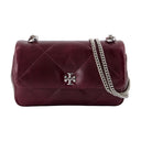 Kira Diamond Mini Flap Shoulder Bag Tory Burch Leather Burgundy