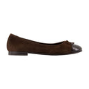 Cap Toe Ballerinas Tory Burch Leather Brown
