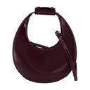 Mini Moon Bag Staud Leather Burgundy