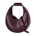 Mini Moon Bag Staud Leather Burgundy