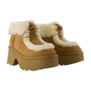 Esmee Botines Con Cordones Ugg Cuero Marrón