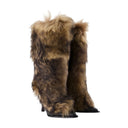 Ambush Fur Heel Boots Ugg Fur Brown