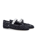 Scarpe pianeggianti di Casadei nere