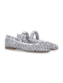 Casadei zapatos planos plateado