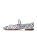 Casadei zapatos planos plateado