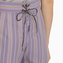 Vivienne Westwood Short W Cj Lilac Striped Cotton