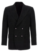 Etro Check Double Breasted Blazer