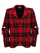 Comme Des Garcons Black Check Single Breasted Blazer