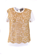 Valentino Tshirt Short Sleeves Gold
