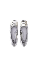 Hogan Ballet Flats Silver