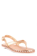 Car Shoe Flip Flops Gold