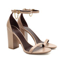 Valentino Garavani Valentino Tiny Chain Leather Sandals