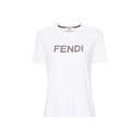 Maglietta abbellita con paillettes logo Fendi