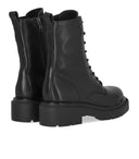 Ash Dover Black Leather Combat Boot