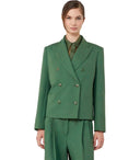 Max Mara Weekend Nembi Grüner zweireihiger Blazer