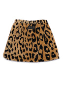 Msgm Fur Animalier Mini Skirt Girl