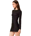 Abito Twinset in plumetis nero