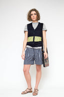 La Rose La Rose Gilet Cardigan Blue+Green