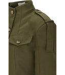 K.K. Militärgrüne Jacke mit Taschen
