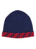 Fendi Jr Junior Beanie Ff Reversibile