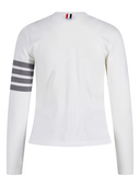 Thom Browne Long Sleeve Tee W/ Engineered 4 Bar In Sustainable Jersey