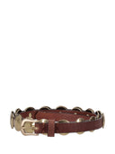 Golden Goose Belt Trinidad Thin Washed Leather Flesh Side With Studs