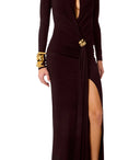 Elisabetta Franchi Red Carpet Dark Chocolate Dress