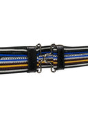 Prada Prada Striped Clasp Buckle Belt