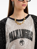 Palm Angels College Palm Sequin Mini Dress