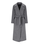 Max Mara Weekend-Mantel in Temperagrau mit Gürtel