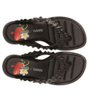 Ganni Brown Heeled Flip Flop