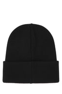 Dsquared Black Wool Beanie Hat
