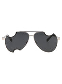 Off White Aviator Sunglasses Oeri071 S23 Met001 7207
