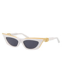 Valentino Garavani Sunglasses Vls 113 D 55 Wht Gld