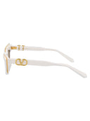 Valentino Garavani Sunglasses Vls 113 D 55 Wht Gld