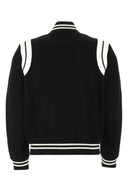 Giacca da bomber con miscela di lana nera di Saint Laurent
