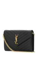 Saint Laurent Black Leather Clutch