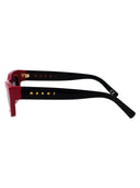 Marni quadratische Sonnenbrille kfk rot