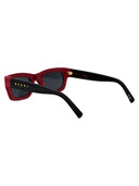 Marni quadratische Sonnenbrille kfk rot