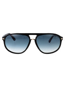 Tom Ford Owalne okulary przeciwsłoneczne FT0447 01 P