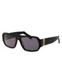 GCDS kwadratowe okulary przeciwsłoneczne GD0034 01 a