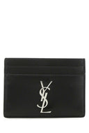 Saint Laurent Black Leather Card Holder