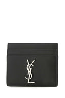 Saint Laurent Black Leather Card Holder