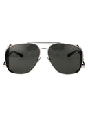 Saint Laurent Aviator Sonnenbrille SL 653 Leon Leder Spoiler 001