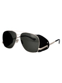 Saint Laurent Aviator Sonnenbrille SL 653 Leon Leder Spoiler 001