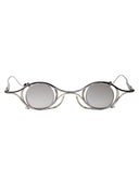 Rigards okrągłe okulary przeciwsłoneczne RG2003 TVA Silver & Black